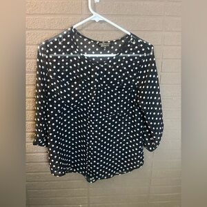 Papermoon Black and White Polka Dot Blouse